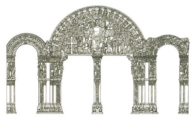 Pórticodela Gloria。西班牙圣地亚哥德孔波斯特拉大教堂 作者 Fernando Aznar Cenamor